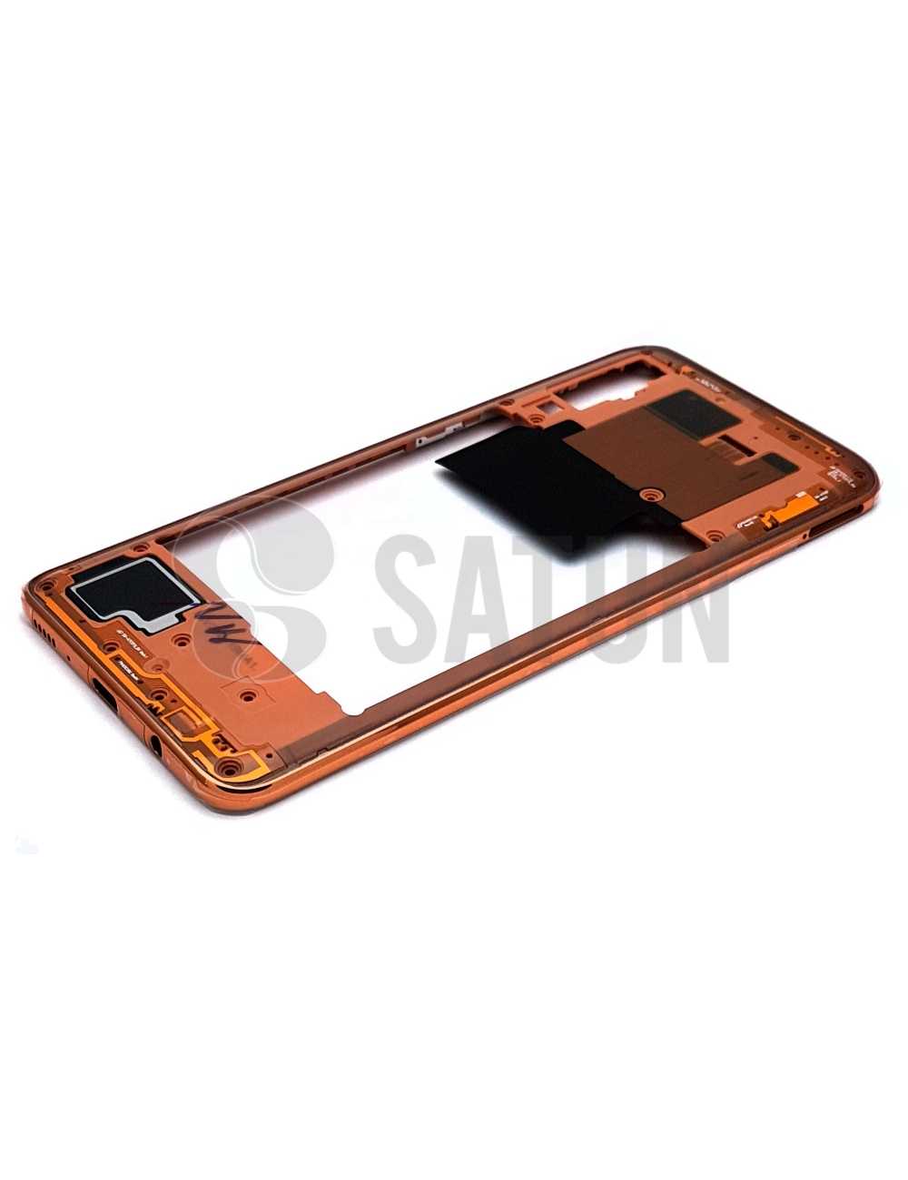 Carcasa intermedia Samsung Galaxy A70 naranja