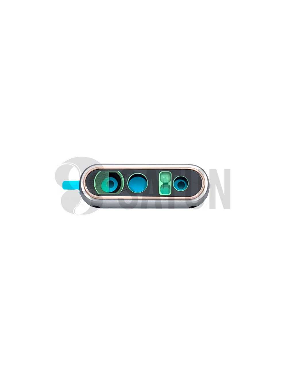 Embellecedor cámara giratoria triple Samsung Galaxy A80 plata