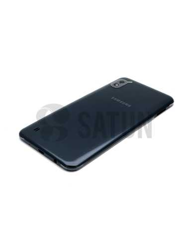 Carcasa trasera Samsung Galaxy A10 negro vista interior perspectiva. GH82-20232A