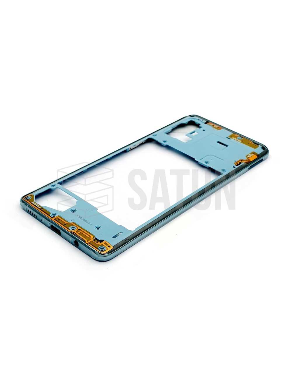 Carcasa intermedia original Samsung Galaxy A71 azul
