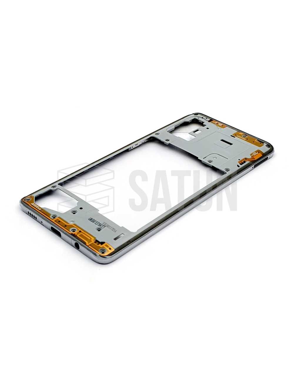 Carcasa intermedia original Samsung Galaxy A71 blanco