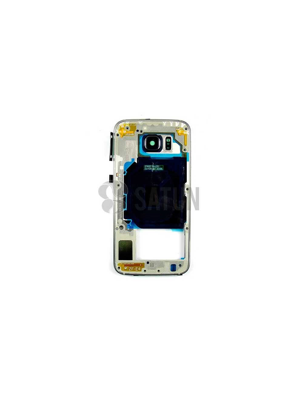 Carcasa intermedia Samsung Galaxy S6 oro (original con uso)