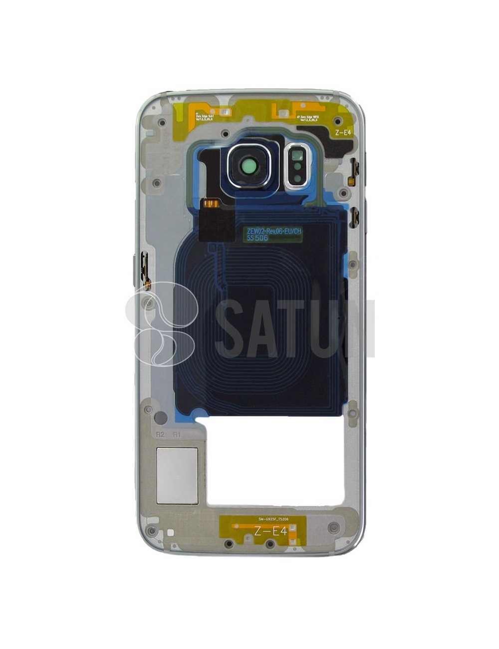 Carcasa intermedia Samsung Galaxy S6 Edge verde (original con uso)