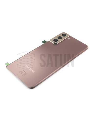 Embellecedor cámaras traseras Samsung Galaxy S21 Plus violeta, oro y rojo