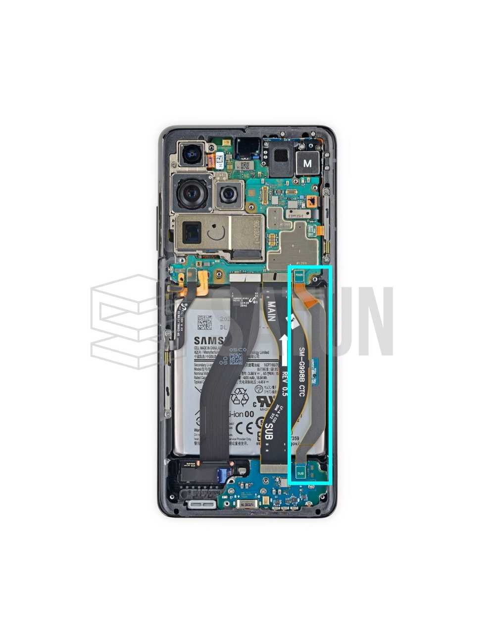 GH59-15421A . Flexo de subpba a placa base Samsung Galaxy S21 Ultra 5G