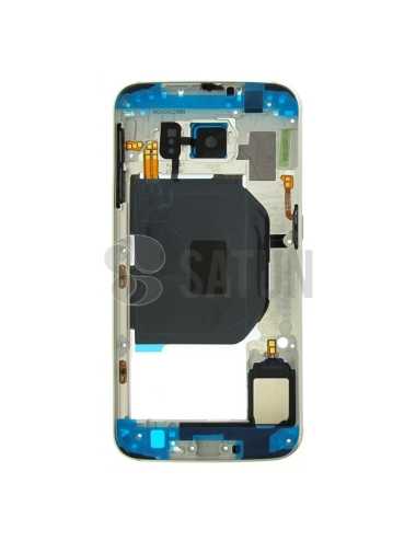 Carcasa intermedia Samsung Galaxy S6 azul frontal